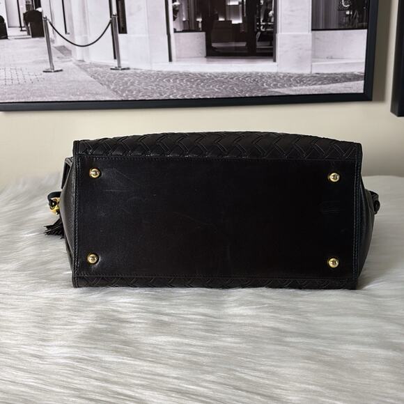 BALLY HandBag Leather Brown Gold Authentic - Picture 10 of 13